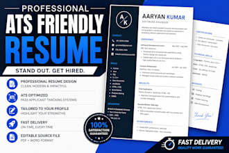 create a professional ats friendly resume and CV