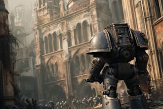 make a warhammer 40k character art