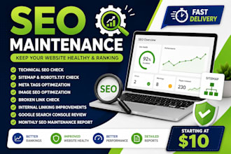 provide monthly website SEO care and optimization