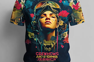 create vintage retro t shirt designs for your clothing brand