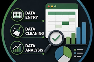 do data entry, data cleaning, data analysis
