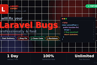 fix laravel bugs, errors and PHP issues professionally