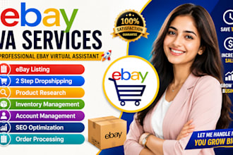 do ebay 2 step dropshipping, ebay listing, and account management as your