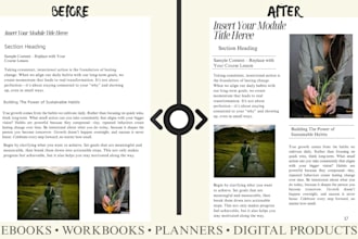 design a professional ebook, workbook, or planner layout