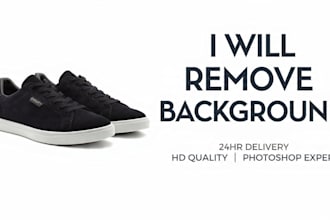 remove photo background  in 1 hour and HD quality editing