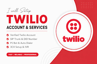setup verified twilio account sip trunk did number p1 bot auto dialer 3cx ivr