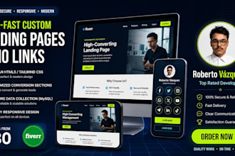 design a high converting landing page or instagram bio link web