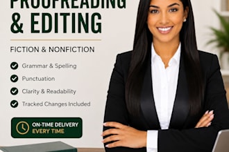 proofread and edit your fiction or nonfiction manuscript