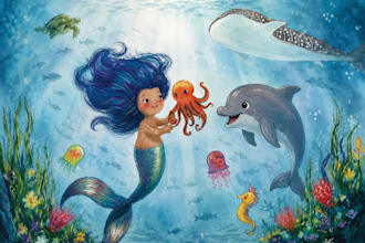 watercolor children book illustration