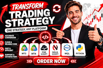 transform trading strategy to mt5 mt4, pinescript ninjascript mql python