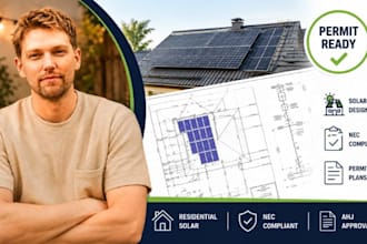 solar pv permit plans USA, residential solar permit drawings, nec cad US