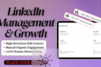 do premium linkedin management and content creation for b2b growth