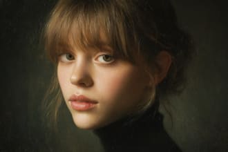 draw oil painting character with strong artistic texture