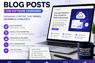 write SEO saas blog posts for software companies
