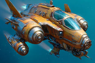 draw high quality spaceship concept