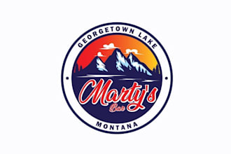 do lake montana mountain logo for hat for a bar high alpine