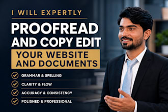 expertly proofread and copy edit your website and documents