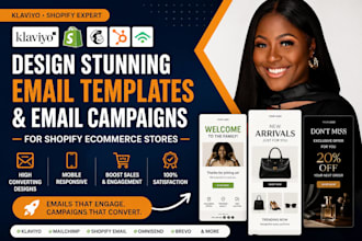 setup klaviyoshopify omnisend email templates, campaigns for ecommerce stores