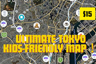 provide a tokyo family travel guide with babysitter google maps