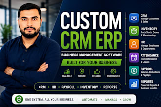 build custom CRM erp and business management software