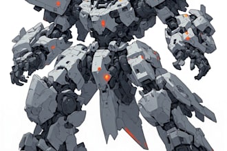 draw mecha, gundam and armor ilustration in my style