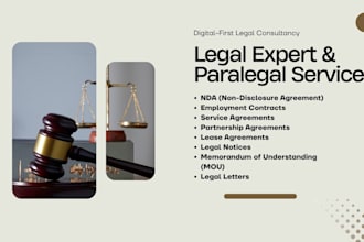 professionally draft contracts and legal agreements for you