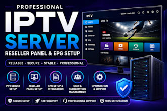 install and manage iptv server with epg and user control