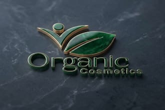 create luxury cosmetic logo and 3d product packaging design