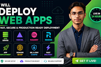 deploy any website or web app on vps hosting server and setup database