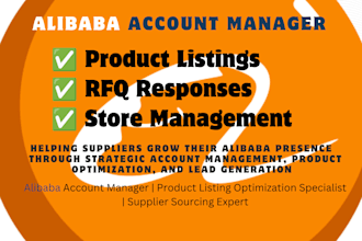 manage your alibaba account, product listings and rfqs