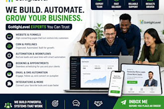 design gohighlevel website funnel CRM and automation