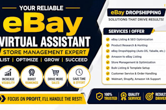 be your ebay virtual assistant for amazon to ebay dropshipping