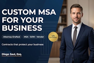 create a customized master service agreement for your business