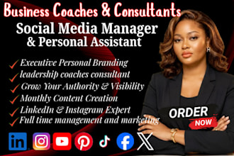 manage linkedin and instagram for executive and leadership coach build authority