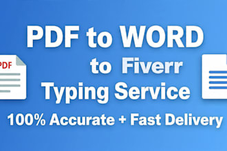 do fast and accurate urdu english typing PDF to word