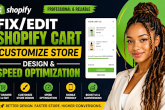 fix edit shopify cart page drawer customize shopify store design speed