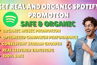 do organic spotify music promotion, music marketing and playlist pitching