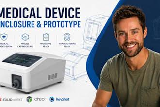 design medical device enclosure, medical prototype, healthcare cad for startups