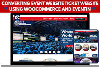 design highly converting event and ticket website using woocommerce and eventin