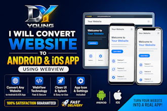 convert website into android and ios app webview app