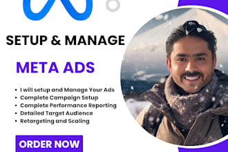 setup  and manage facebook ads advertising marketing campaign