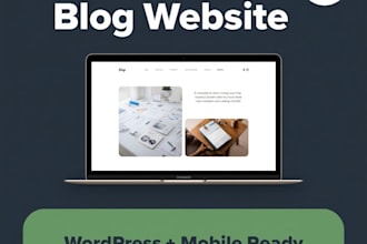 build a professional wordpress blog website for you