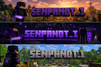 create a minecraft banner for youtube