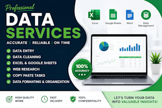 data entry , data cleaning , data optimisation