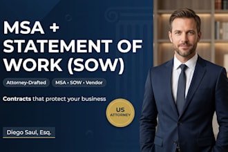 draft a master service agreement msa and statement of work