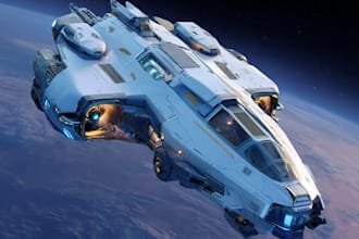 draw high quality spaceship concept