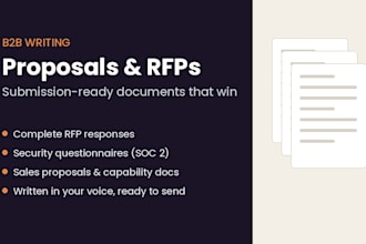 write your business proposal, rfp response, or security questionnaire