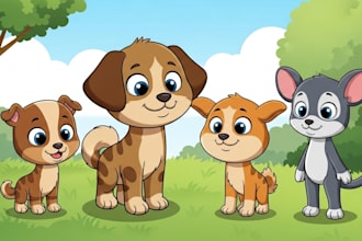 draw your cute pet into disney cartoon portrait style