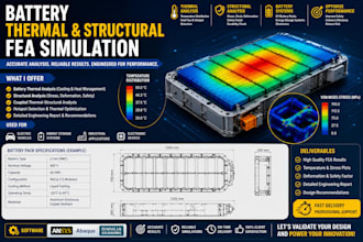 perform battery thermal and structural fea simulation