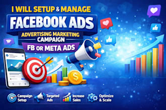 setup and manage fb ads, ads marketing campaign, meta ads
